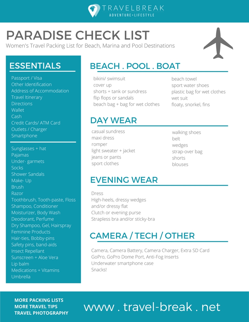 women s beach packing list planning guide travelbreak