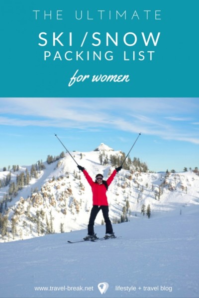 Snow Vacation Packing List (Women) • TravelBreak